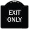 Signmission Designer Series Sign-Exit Only, Black & Silver Heavy-Gauge Aluminum, 18" H, 18" L, BS-1818-9844 A-DES-BS-1818-9844 - alternate 1